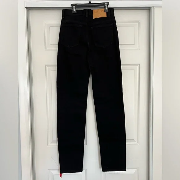Filippa K Black Designer Tapered Jeans • NWOT • High Rise • Size 27 - Picture 3 of 6